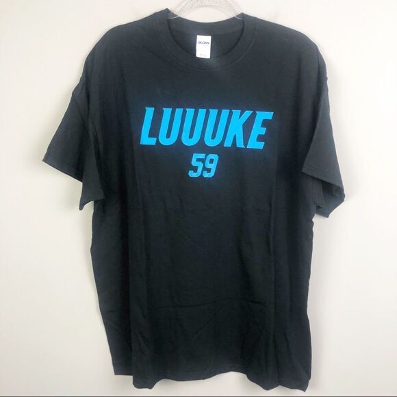 CAROLINA PANTHERS Luke Kuechly Luuuke 59 Tee Black XL - Picture 1 of 6